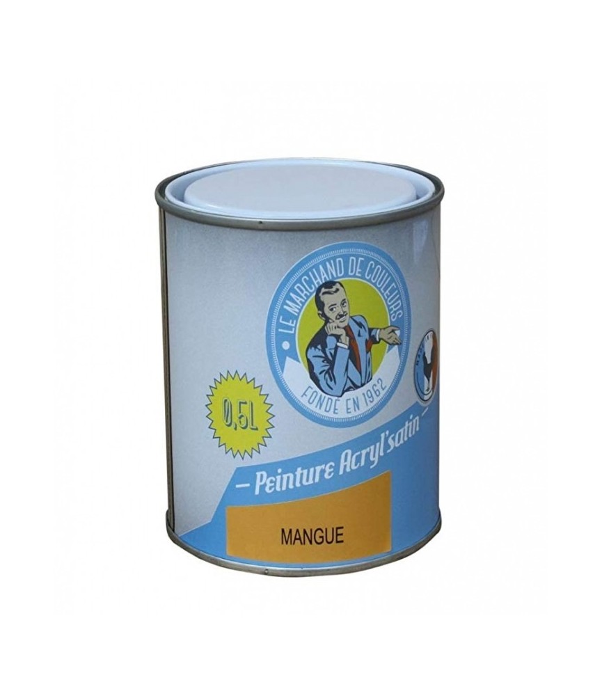 Peinture acrylique - Murs et plafonds - Satin - Mangue - 0.5 L - ONIP Peinture acrylique - Murs et plafonds - Satin - Mangue - 0.5 L - ONIP