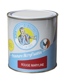 Peinture acrylique - Murs et plafonds - Satin - Rouge Marilyne - 0.5 L - ONIP