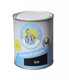 Peinture acrylique - Murs et plafonds - Satin - Noir - 0.5 L - ONIP