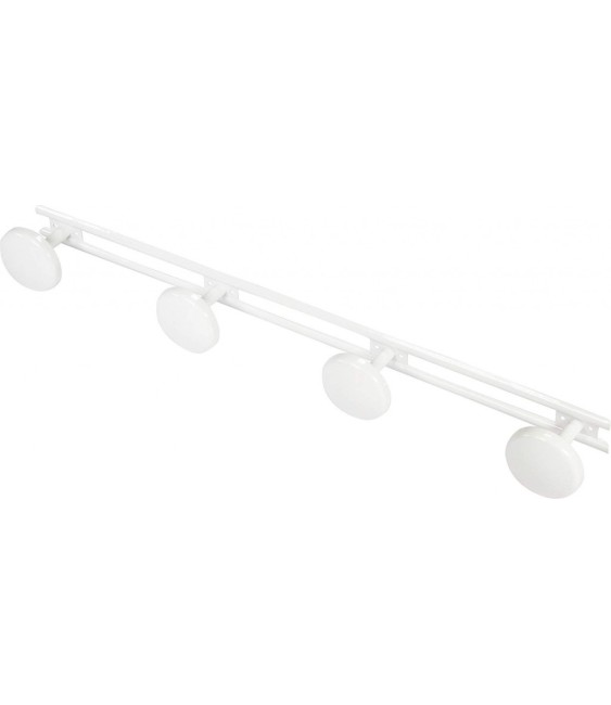 Porte-manteau en acier epoxy blanc- Classique - 4 têtes - GODONNIER