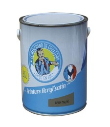 Peinture acrylique - Murs et plafonds - Satin - Brun Taupe - 2.5 L - ONIP