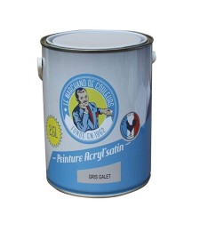 Peinture acrylique - Murs et plafonds - Satin - Gris galet - 2.5 L - ONIP