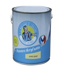 Peinture acrylique - Murs et plafonds - Satin - Jaune genêt - 2.5 L - ONIP