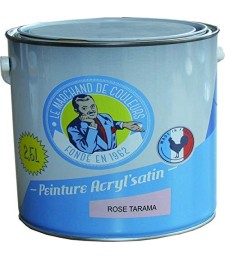 Peinture acrylique - Murs et plafonds - Satin - Rose tarama - 2.5 L - ONIP