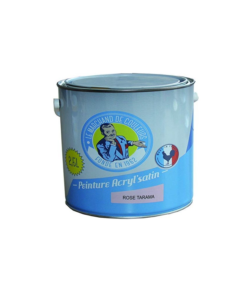Peinture acrylique - Murs et plafonds - Satin - Rose tarama - 2.5 L - ONIP Peinture acrylique - Murs et plafonds - Satin - Rose tarama - 2.5 L - ONIP