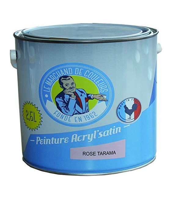 Peinture acrylique - Murs et plafonds - Satin - Rose tarama - 2.5 L - ONIP