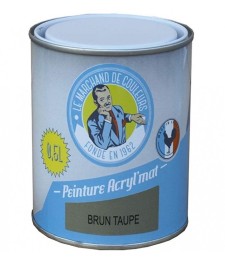 Peinture acrylique - Murs et plafonds - Mat - Brun Taupe - 0.5 L - ONIP