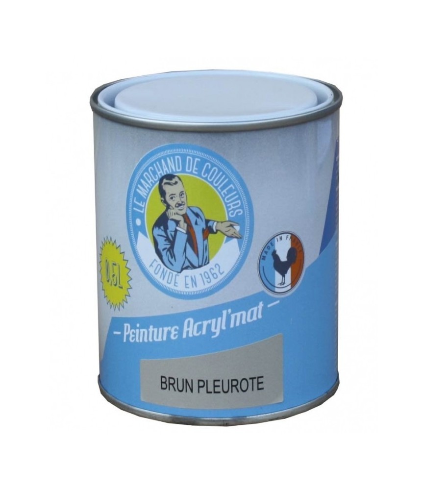 Peinture acrylique - Murs et plafonds - Mat - Brun pleurote - 0.5 L - ONIP Peinture acrylique - Murs et plafonds - Mat - Brun pleurote - 0.5 L - ONIP