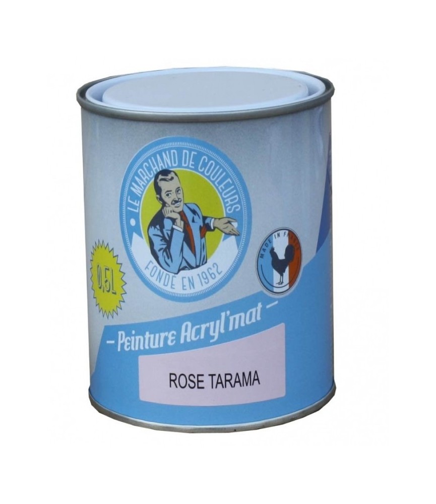 Peinture acrylique - Murs et plafonds - Mat - Rose Tarama - 0.5 L - ONIP Peinture acrylique - Murs et plafonds - Mat - Rose Tarama - 0.5 L - ONIP