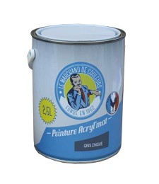 Peinture acrylique - Murs et plafonds - Mat - Gris zingué - 2.5 L - ONIP