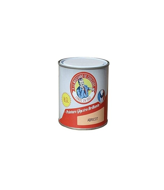 Peinture Glycéro - Bois / Métal - Brillante - Abricot - 0.5 L - ONIP