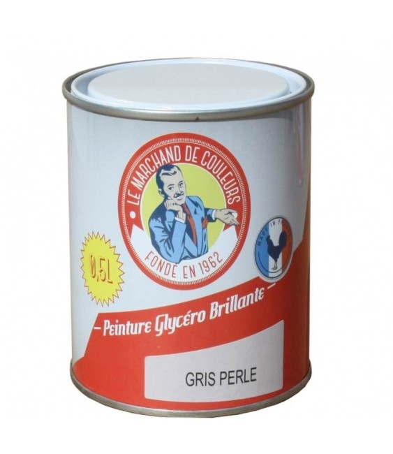 Peinture Glycéro - Bois / Métal - Brillante - Gris perle - 0.5 L - ONIP