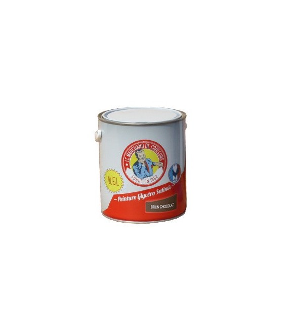 Peinture Glycéro - Bois / Métal - Satinée - Brun chocolat - 0.5 L - ONIP