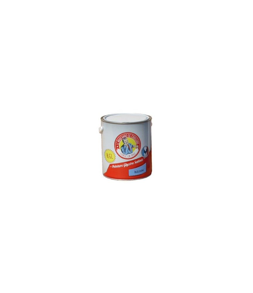 Peinture Glycéro - Bois / Métal - Satinée - Bleu Océan - 0.5 L - ONIP