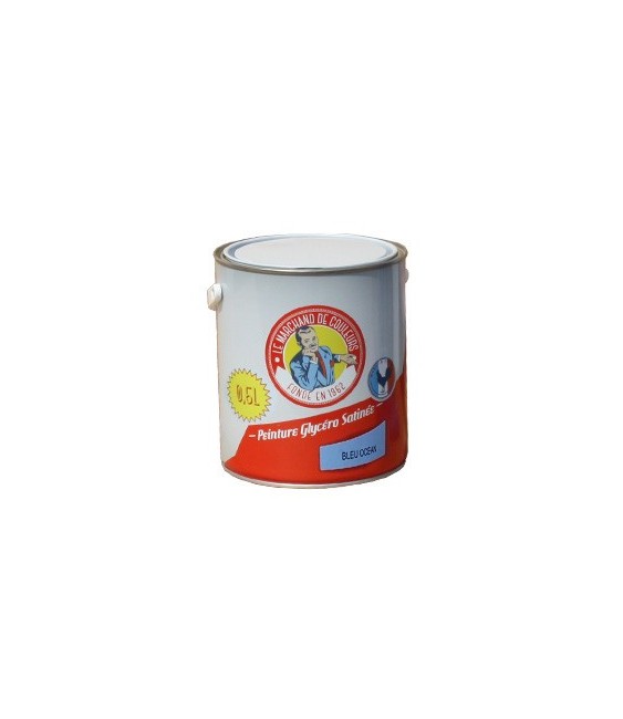 Peinture Glycéro - Bois / Métal - Satinée - Bleu Océan - 0.5 L - ONIP