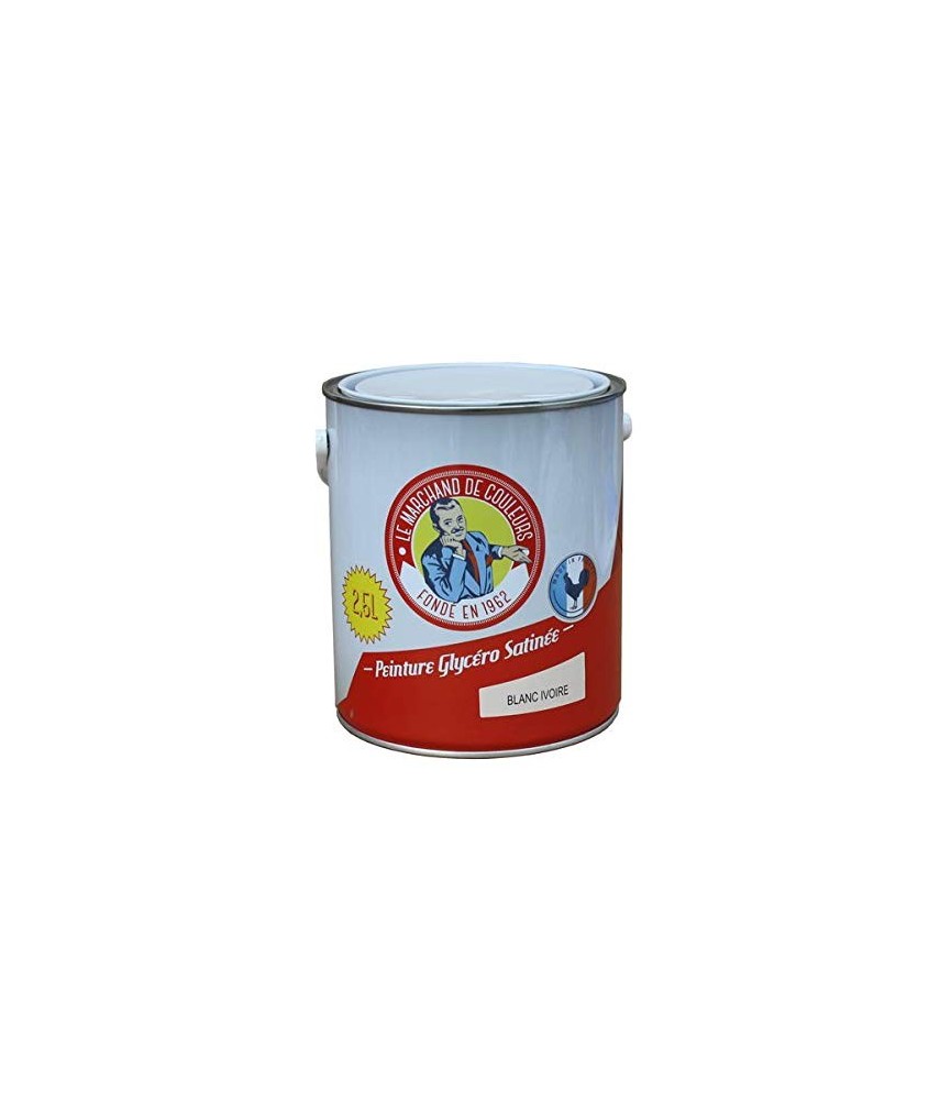 Peinture Glycéro - Bois / Métal - Satinée - Blanc Ivoire - 2.5 L - ONIP Peinture Glycéro - Bois / Métal - Satinée - Blanc Ivoire - 2.5 L - ONIP