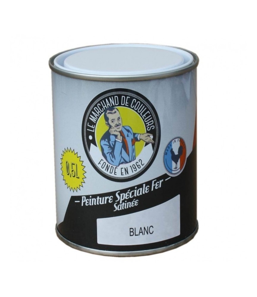 Peinture Spécial Fer - Satinée - Blanc - 0.5 L - ONIP