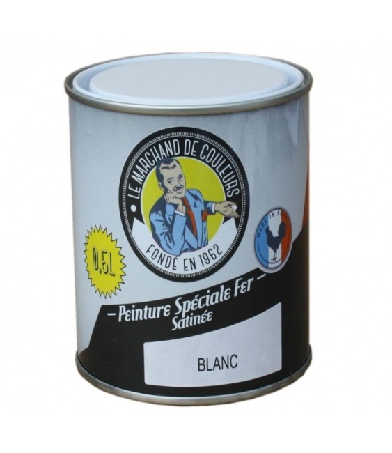 Peinture Spécial Fer - Satinée - Blanc - 0.5 L - ONIP