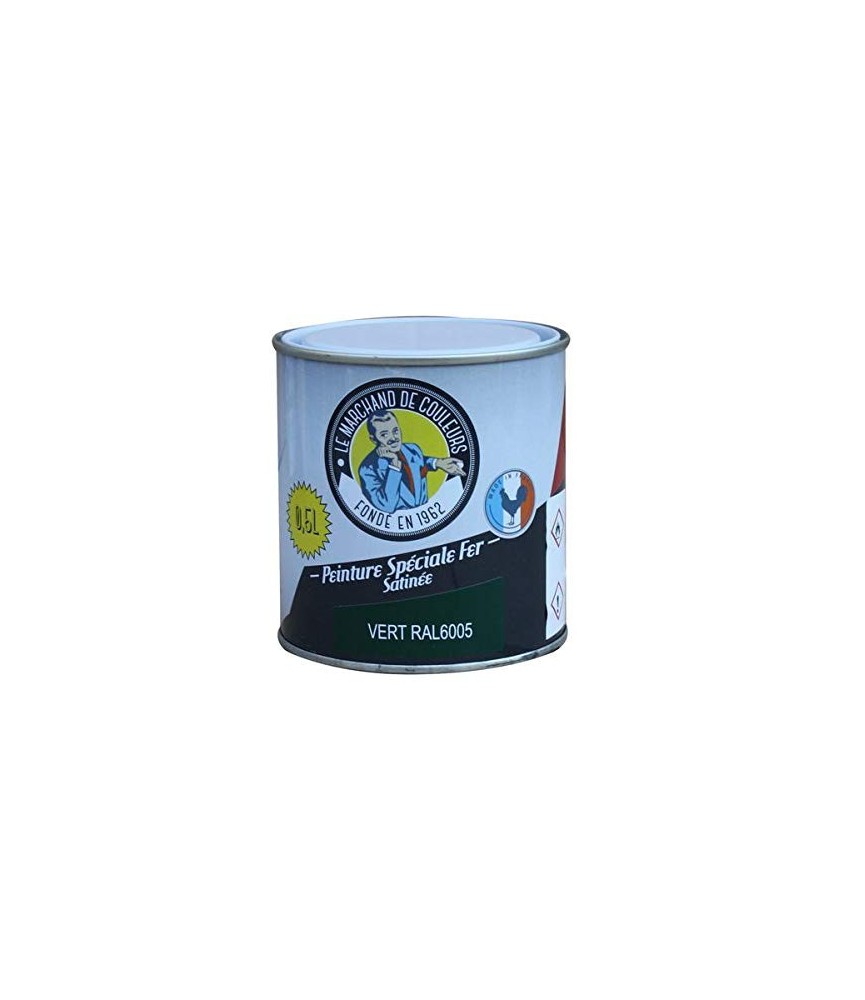 Peinture Spécial Fer - Satinée - Vert mousse - 0.5 L - ONIP Peinture Spécial Fer - Satinée - Vert mousse - 0.5 L - ONIP