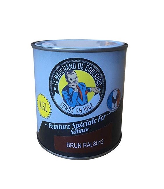 Peinture Spécial Fer - Satinée - Brun - 0.5 L - ONIP
