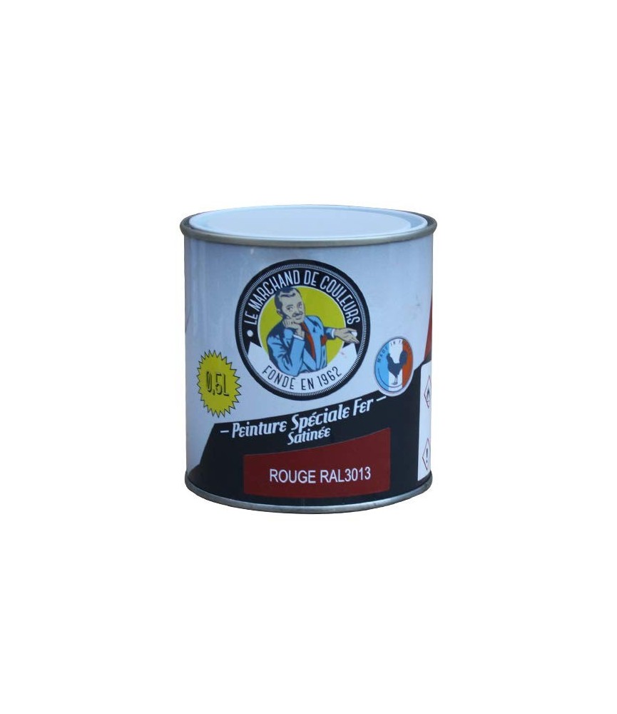 Peinture Spécial Fer - Satinée - Rouge - 0.5 L - ONIP