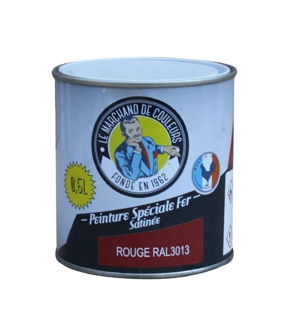 Peinture Spécial Fer - Satinée - Rouge - 0.5 L - ONIP