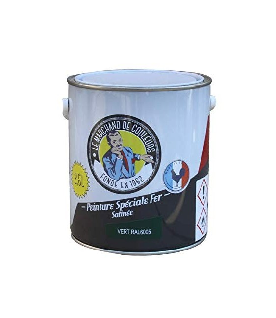 Peinture Spécial Fer - Satinée - Vert mousse - 2.5 L - ONIP