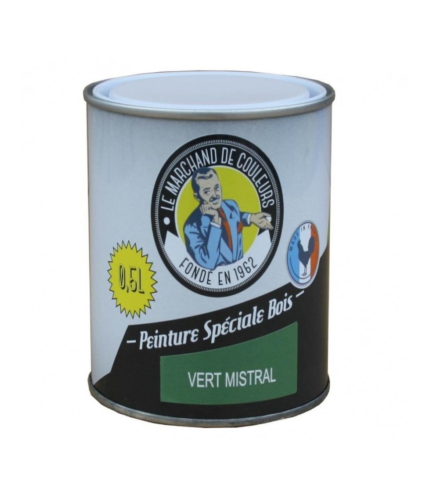 Peinture Spécial Bois - Satinée - Vert mistral - 0.5 L - ONIP Peinture Spécial Bois - Satinée - Vert mistral - 0.5 L - ONIP