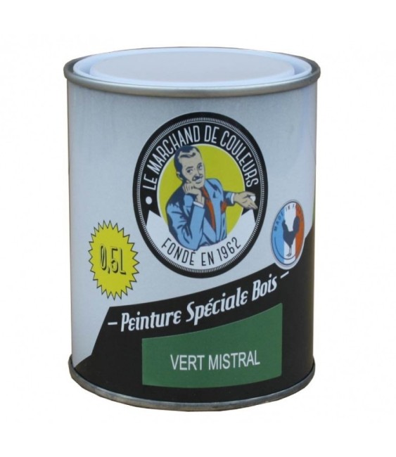Peinture Spécial Bois - Satinée - Vert mistral - 0.5 L - ONIP