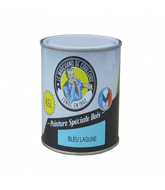 Peinture Spécial Bois - Satinée - Bleu lagune - 0.5 L - ONIP