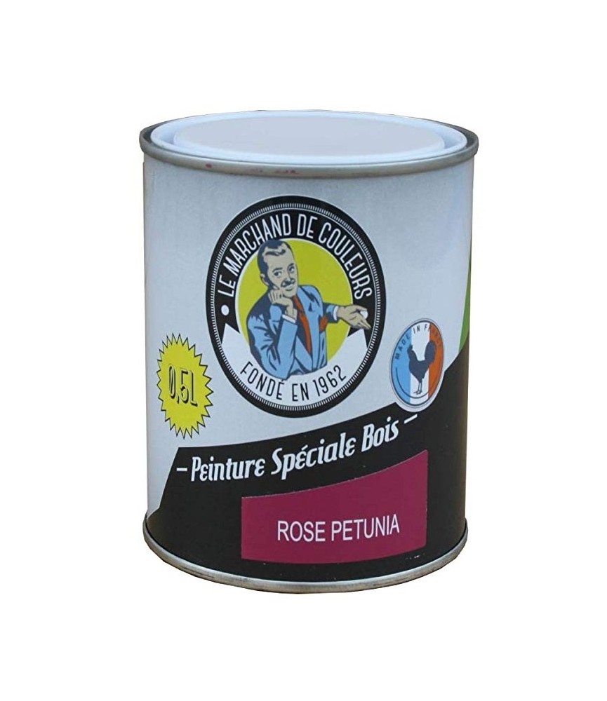 Peinture Spécial Bois - Satinée - Rose pétunia - 0.5 L - ONIP