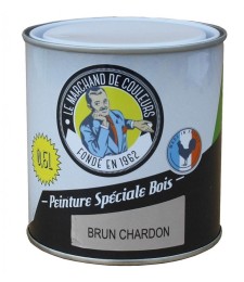 Peinture Spécial Bois - Satinée - Brun charbon - 0.5 L - ONIP