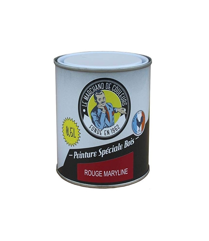 Peinture Spécial Bois - Satinée - Rouge marilyne - 0.5 L - ONIP