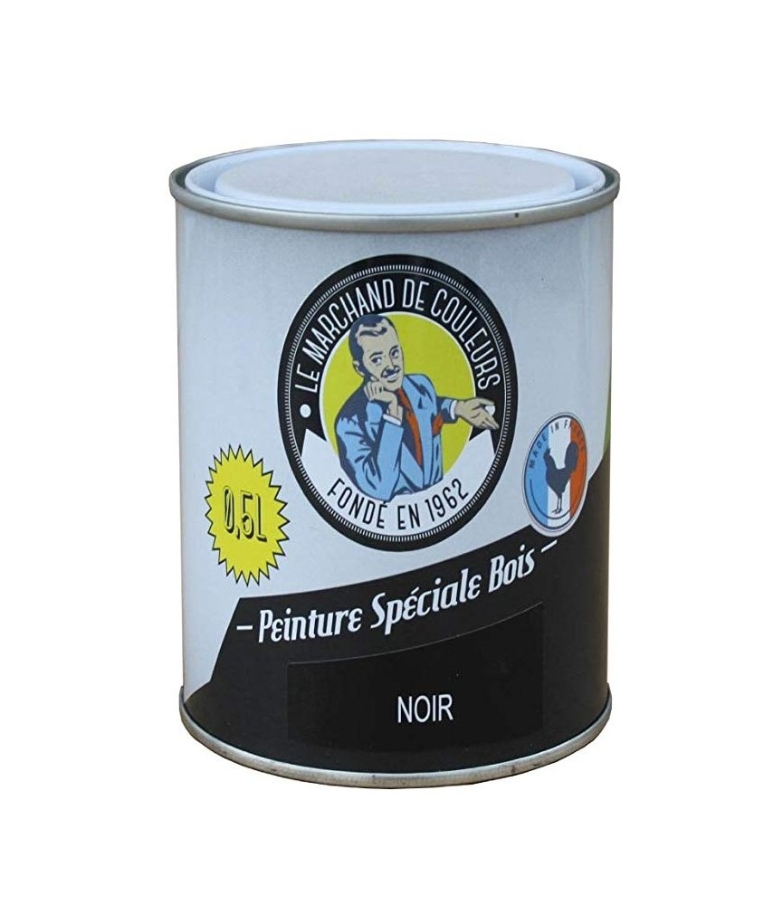 Peinture Spécial Bois - Satinée - Noir - 0.5 L - ONIP Peinture Spécial Bois - Satinée - Noir - 0.5 L - ONIP