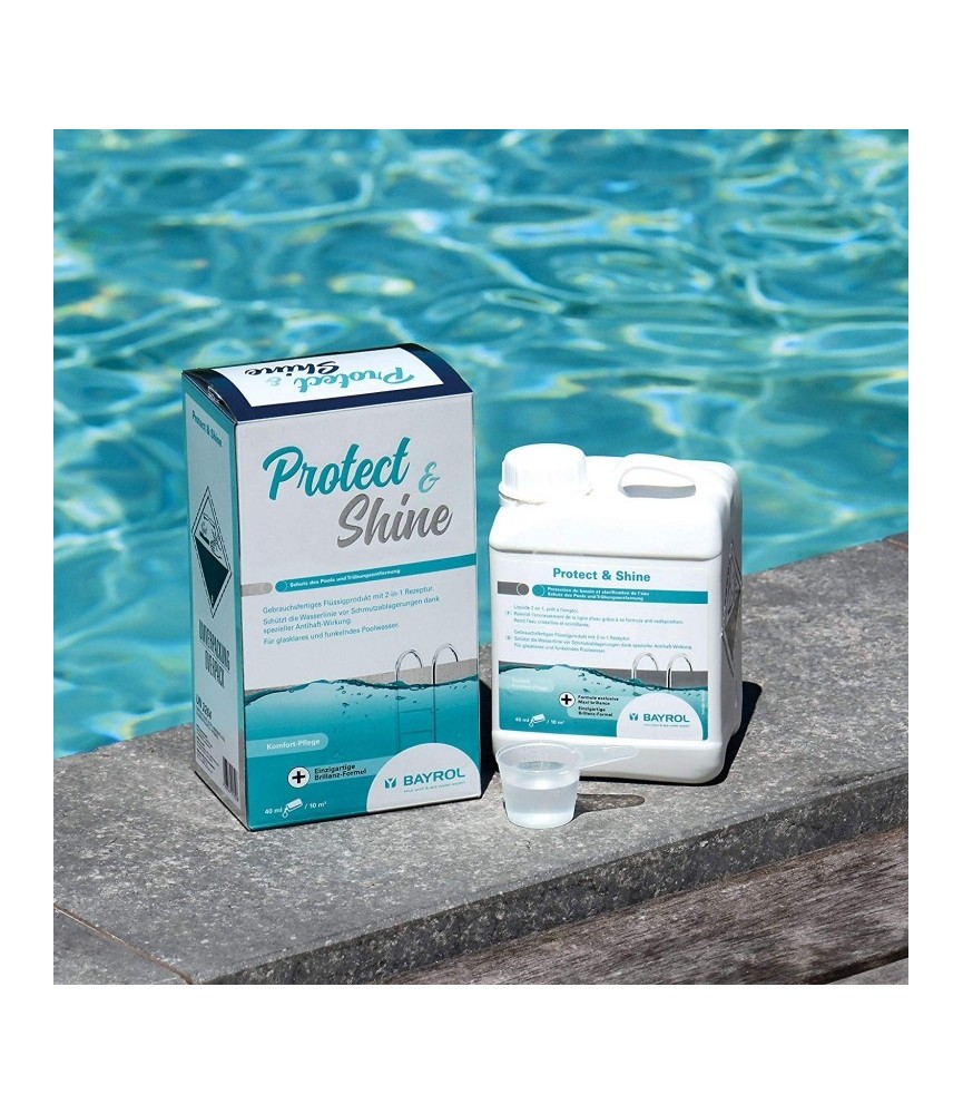 Protection du bassin et clarification de l'eau - 2 en 1 - Protect & Shine - 2 L - BAYROL