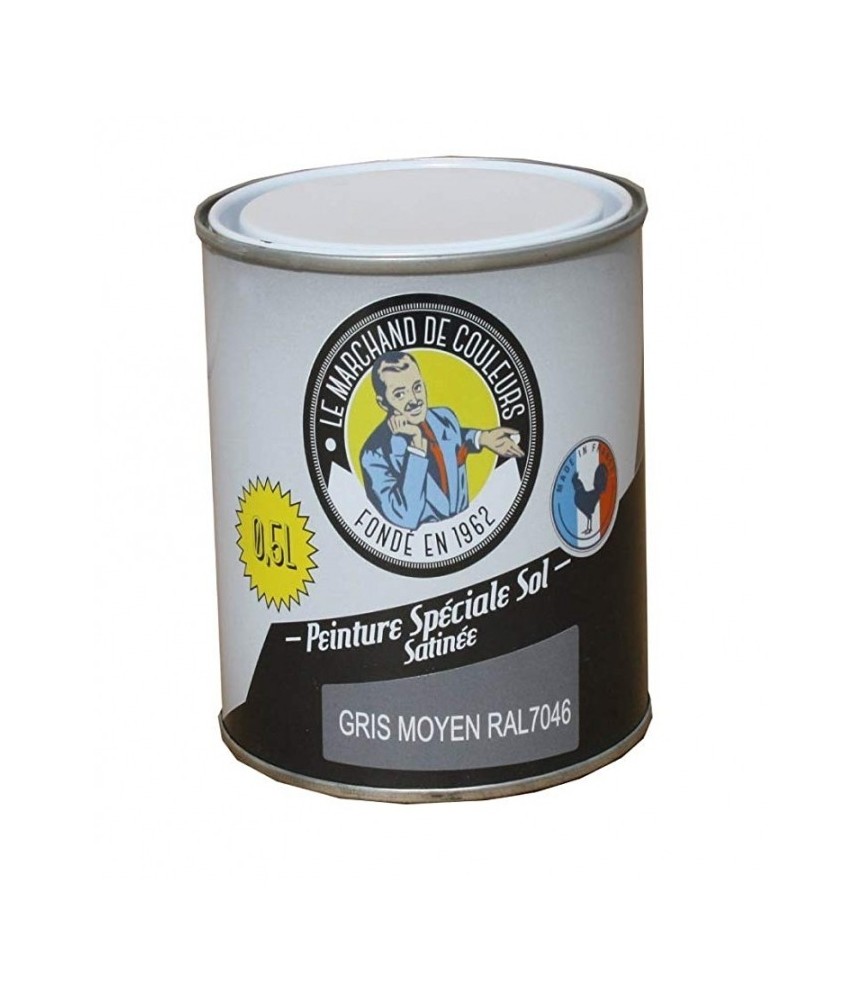 Peinture Spécial Sol - Satinée - Gris moyen - 0.5 L - ONIP