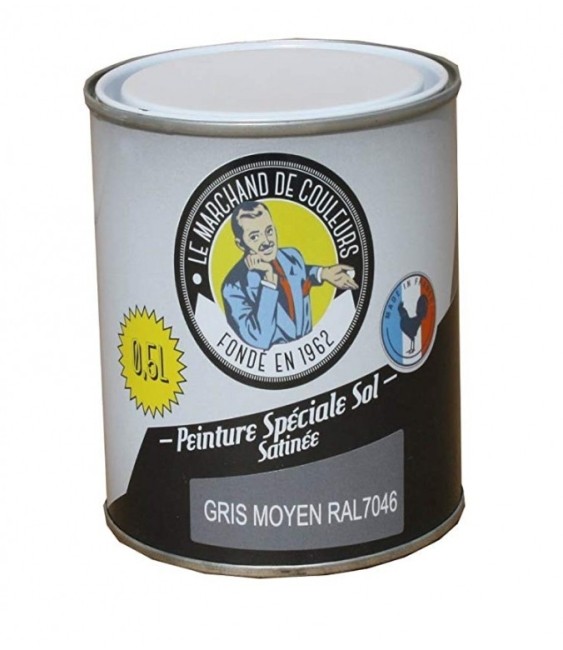 Peinture Spécial Sol - Satinée - Gris moyen - 0.5 L - ONIP
