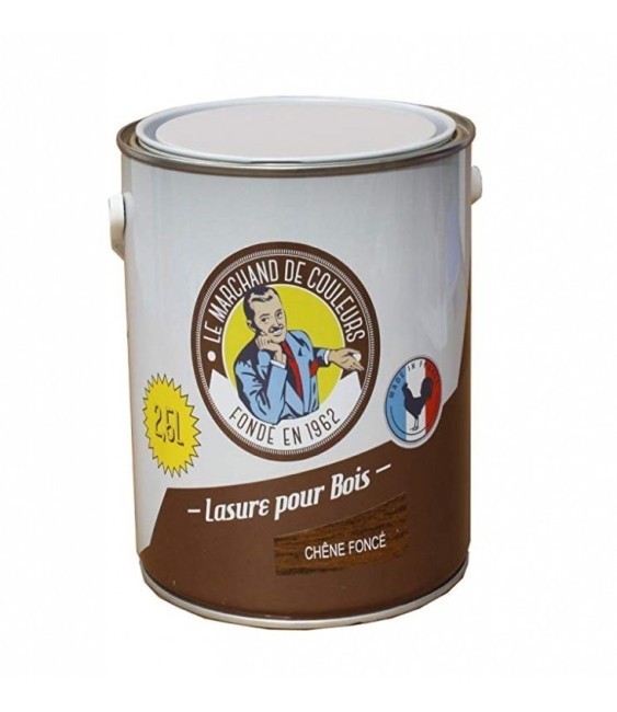Lasure acrylique pour Bois - Teinte Chêne foncé - 2.5 L - ONIP
