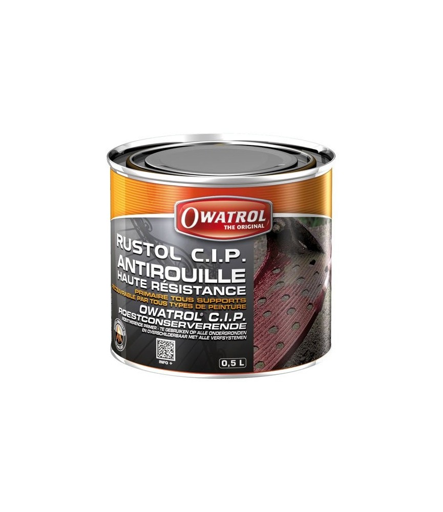 Primaire anticorrosion haute résistance - Rustol CIP - 500 ml - OWATROL Primaire anticorrosion haute résistance - Rustol CIP - 500 ml - OWATROL