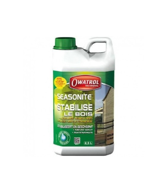 Stabilisateur incolore pour bois neufs humides - Seasonite - 2.5 L - OWATROL