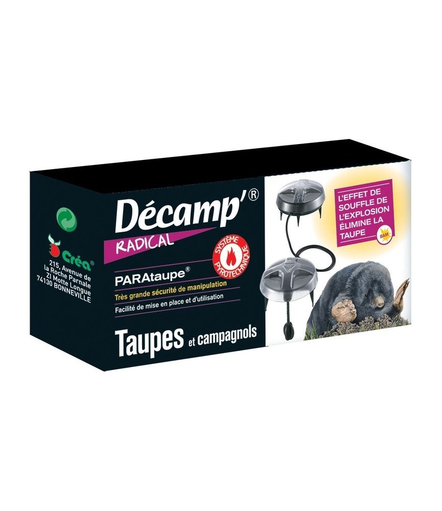 Piège à taupe pyrotechnique - Parataupe - DECAMP Piège à taupe pyrotechnique - Parataupe - DECAMP