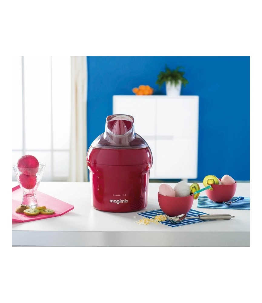 Sorbetière Glacier - 1.5 L - Rouge - MAGIMIX Sorbetière Glacier - 1.5 L - Rouge - MAGIMIX