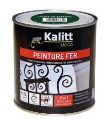 Peinture spécial Fer - Vert cloture - Brillant - 0.5 L - KALITT