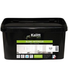 Peinture Murs et plafonds - Monocouche - Acrylique - Satin - Blanc - 2.5 L - KALITT