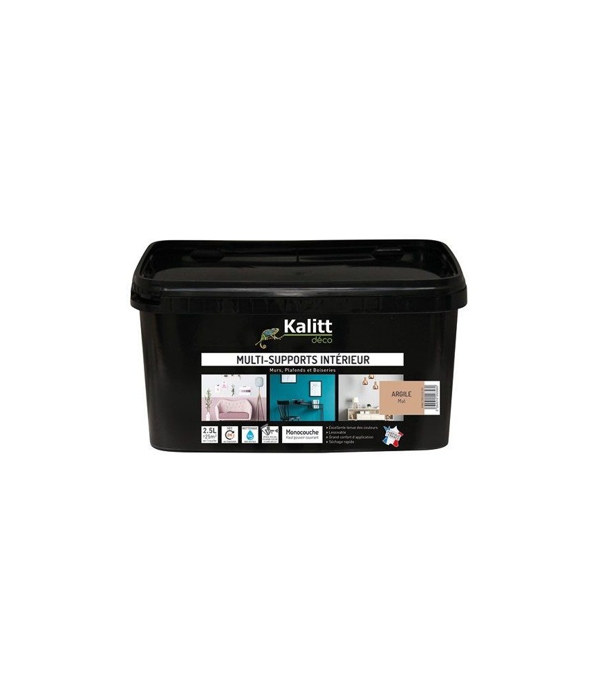 Peinture multi-supports - Intérieur - Mat - Argile - 2.5 L - KALITT