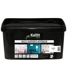 Peinture multi-supports - Intérieur - Mat - Blanc - 2.5 L - KALITT