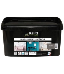 Peinture multi-supports - Intérieur - Satin - Poivre - 2.5 L - KALITT
