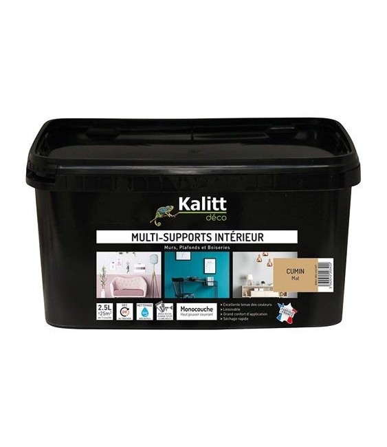 Peinture multi-supports - Intérieur - Mat - Cumin - 2.5 L - KALITT