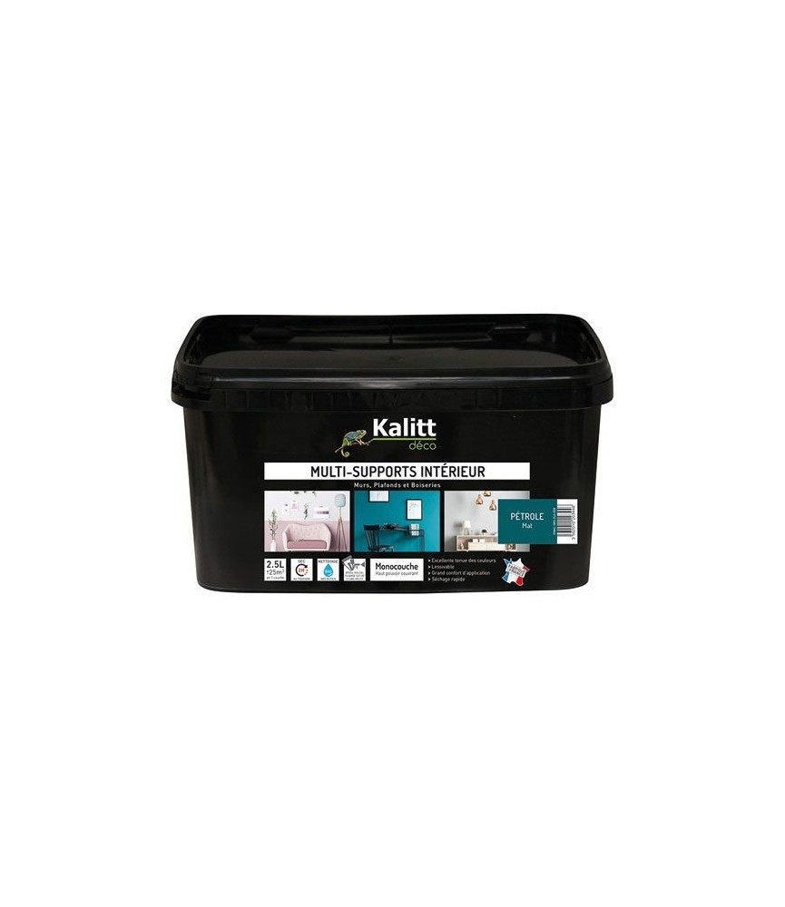 Peinture multi-supports - Intérieur - Mat - Pétrole - 2.5 L - KALITT