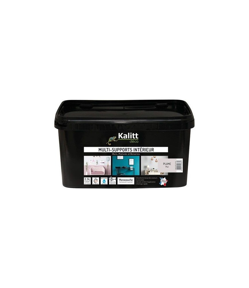 Peinture multi-supports - Intérieur - Mat - Plume - 2.5 L - KALITT